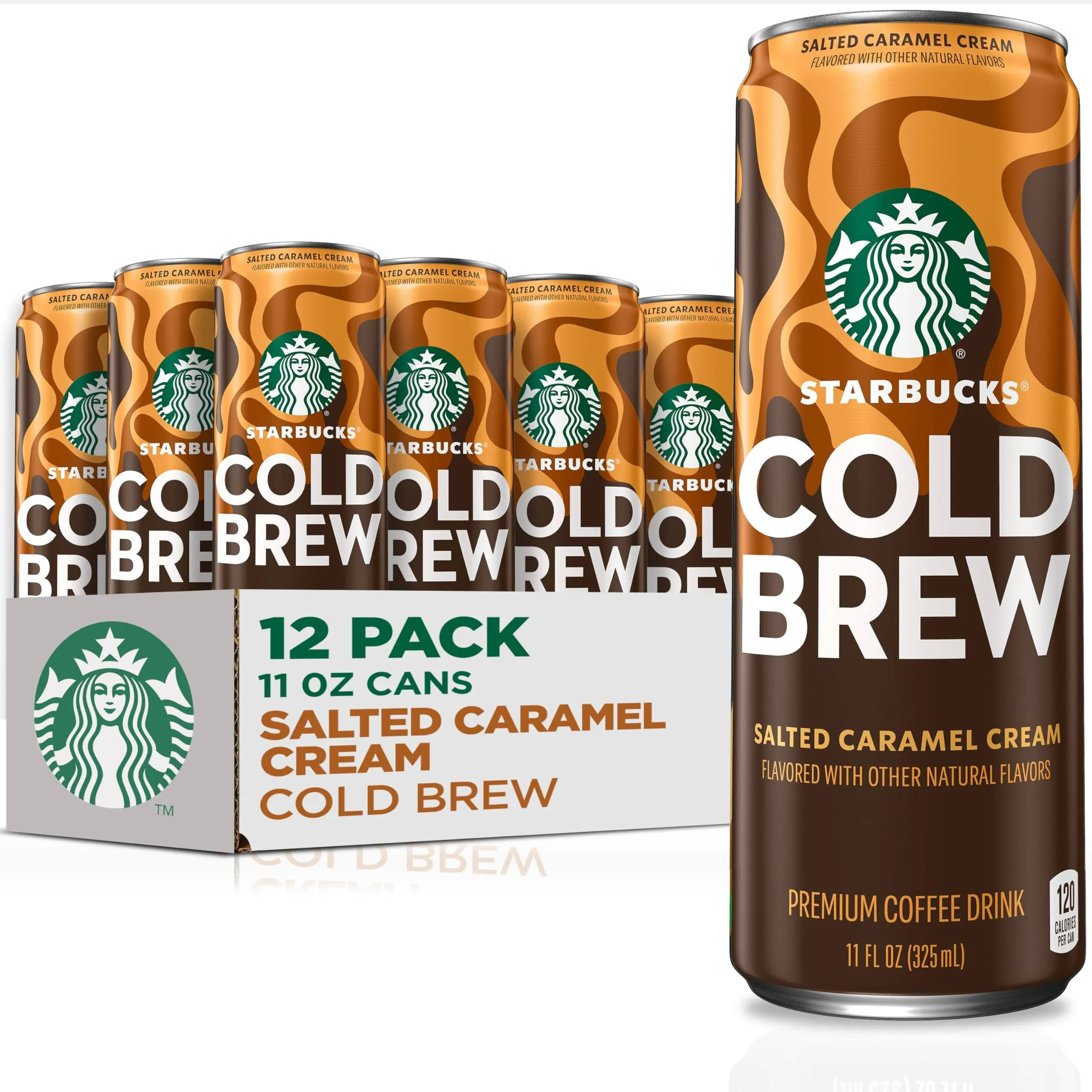 Starbucks Salted Caramel Cream Cold Brew Coffee 11 fl oz Cans (12 Pack)