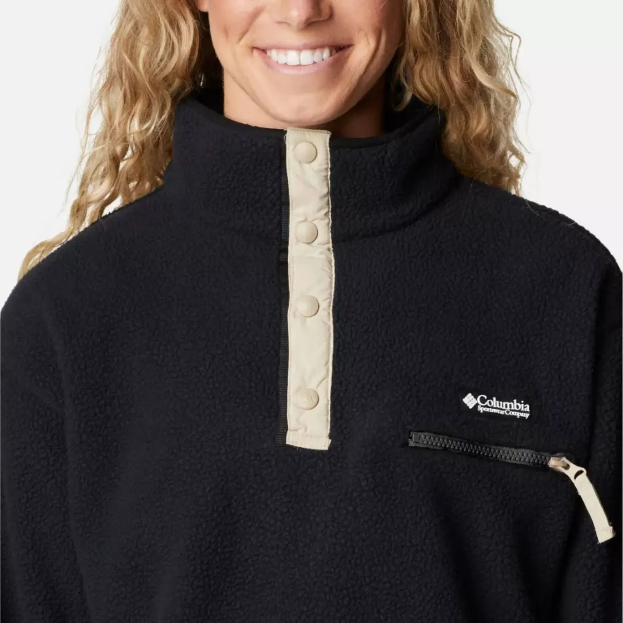 Columbia Women's Helvetia Cropped Half Snap Fleece Pullover