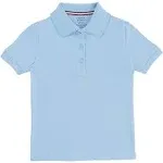 French Toast Girls Short Sleeve Picot Collar Interlock Polo Shirt