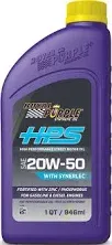 Royal Purple Motor Oil, HPS High Performance Street, High Zinc, 20W50, Synthetic, 1 qt Bottle, Each