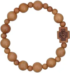 Jujube 10mm Light Wood Rosary Bracelet