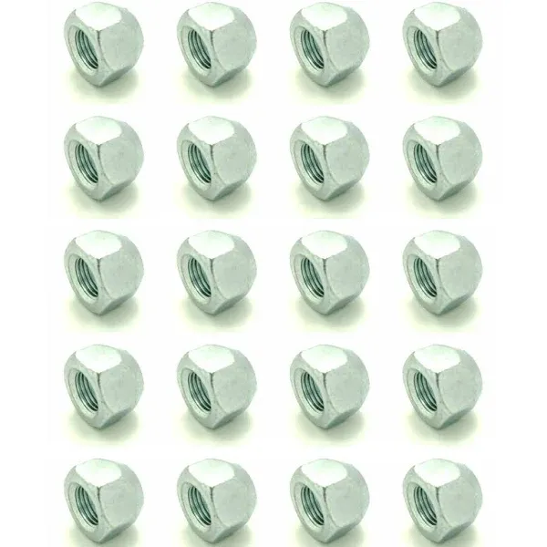 Twenty (20) 7/16-20 Zinc Plated Open End Acorn Lug Nuts | 3/4" Hex (BCP1075)