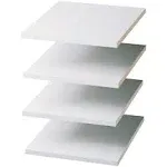 Easy Track 12 in. Shelf Tower Pack, White - Count 4