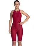 Arena Girls Powerskin St Next Kneeskin - Deep Red