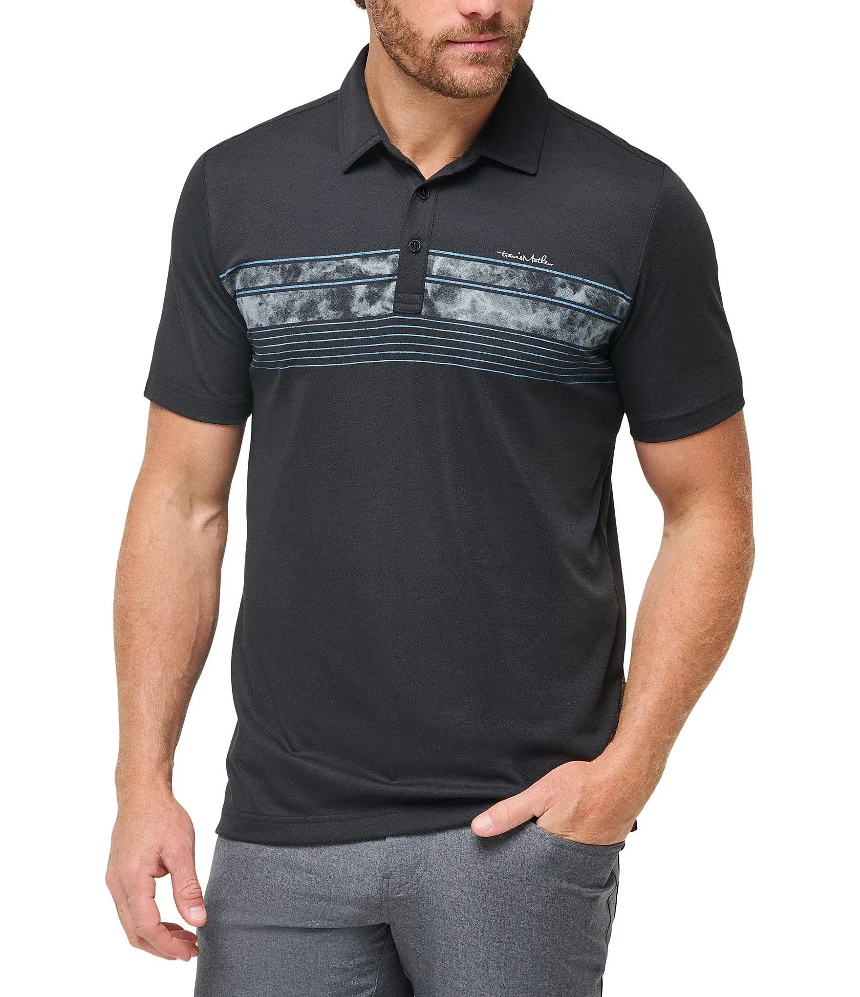 Travis Mathew Mount Thunder Polo - Black - Medium