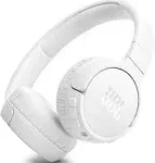 JBL Tune 670NC Wireless Noise Cancelling On-Ear Headphones, White