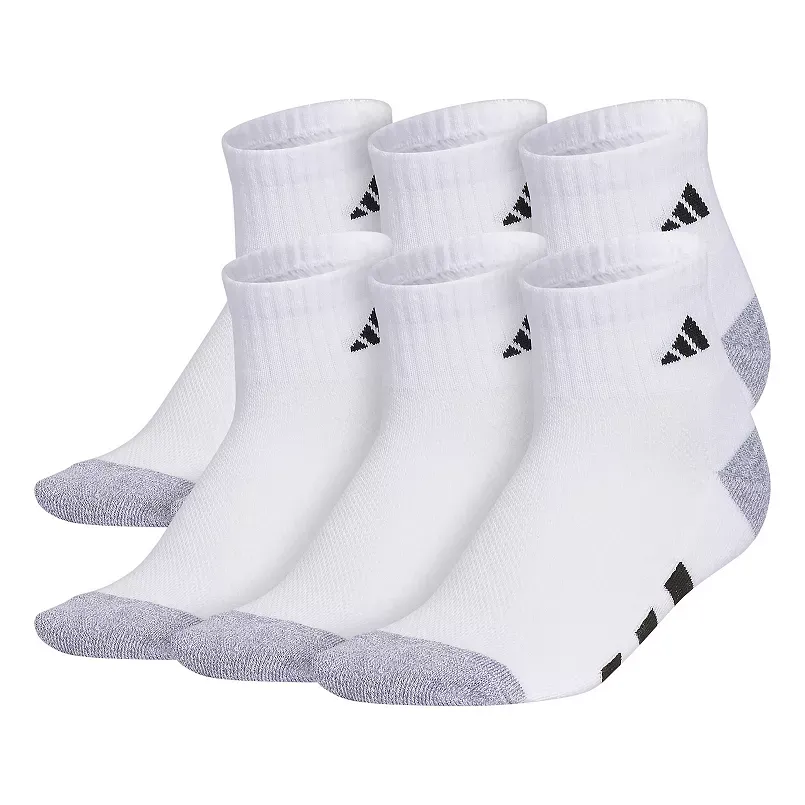 Boys adidas 6-Pk. Quarter Socks, Boy's, Size: 9-11, Black