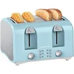 Ovente 4 Slice Toaster with Extra Wide Slots, 1400W Countertop Toaster, Light Blue Ts4410lbl, Size: 10.8 inchd x 12.4 inchw x 7.9 inchh