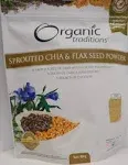 Organic Traditions Sprouted Chia & Flax Seed Powder 16 oz (454 g)