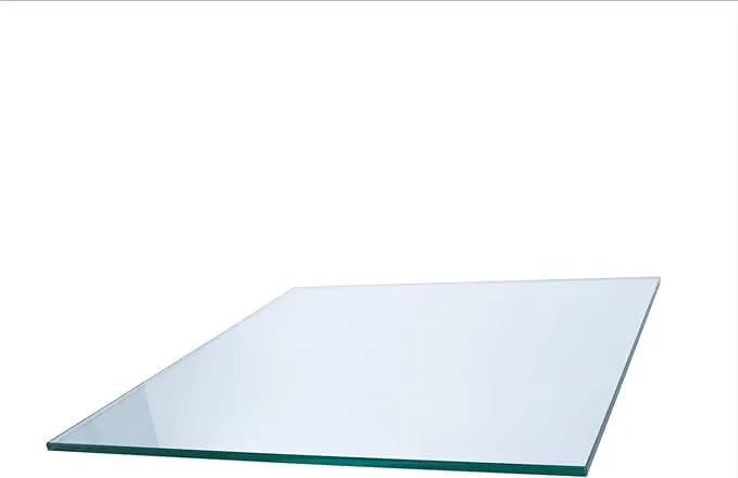 17" Square Glass Top 3/8" Thick With Flat Polish Edge And Touch Corners