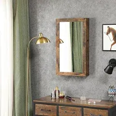 subscribebas Karmakar Wall Mounted Jewelry Armoire with Mirror