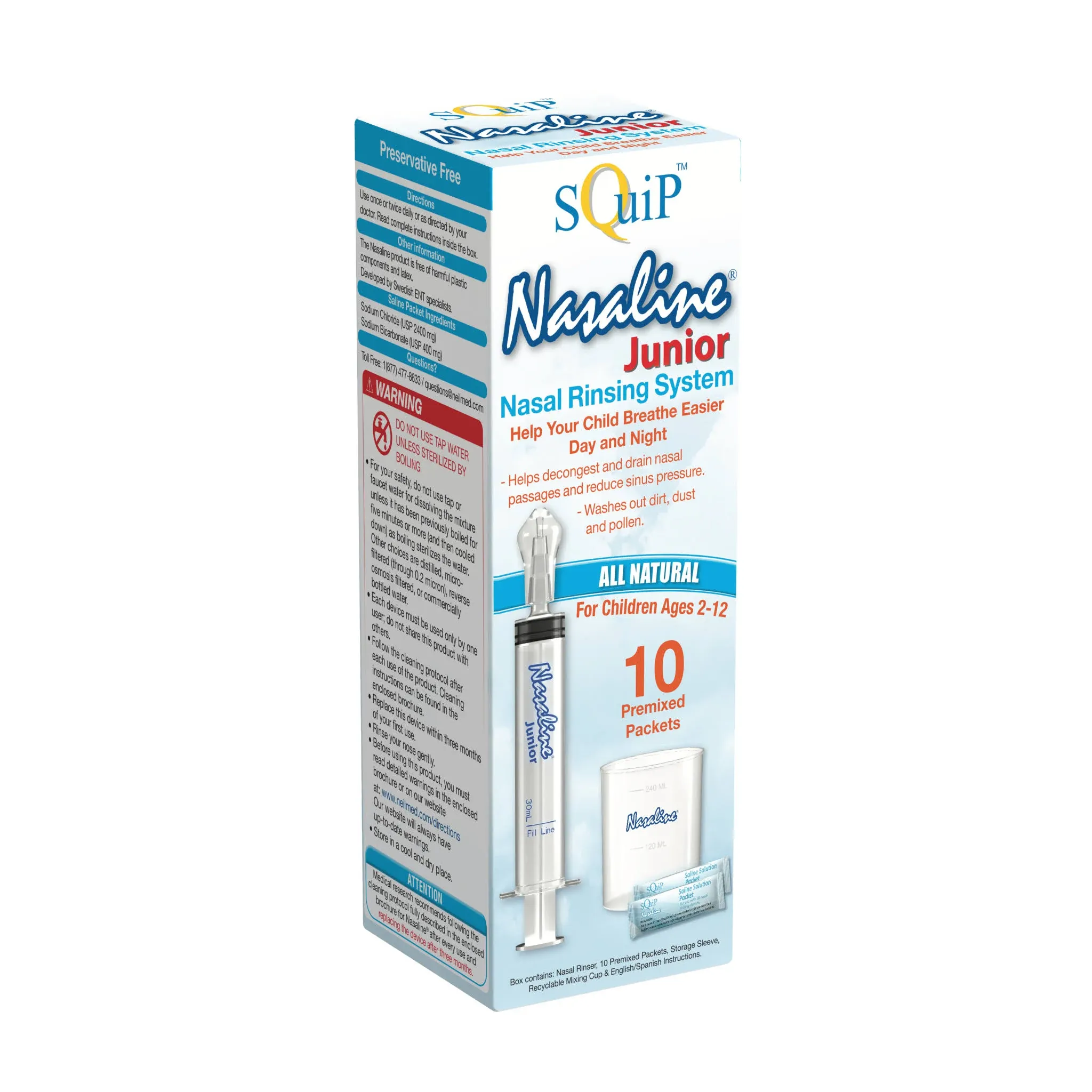 Squip Nasaline Junior Nasal Rinsing System, 3.1 Fl Oz (Pack of 1)