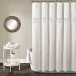 Dana Lace Shower Curtain White - Lush Décor