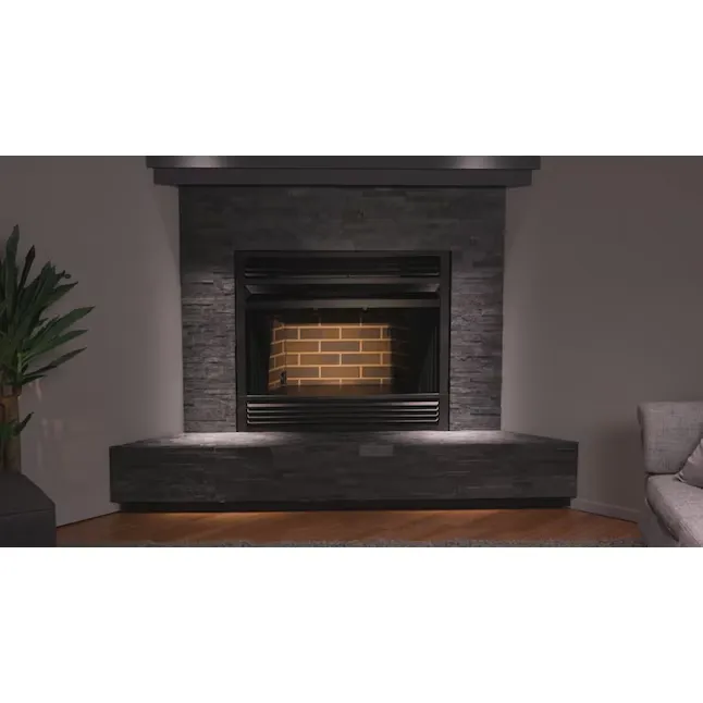 Pleasant Hearth 40.5-in W Black Vent-free Gas Fireplace Insert | PHZC36C