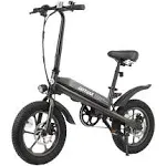 Gotrax S3 Electric Bike, 16x3.0 Fat Tire Electric Bicycle Adults, 750W Peak Motor, Max Range 25 Miles, Up to 20 Mph, Removable Battery, Adjustable Seat, Folding Electric Bike for Adults/Teens 13+