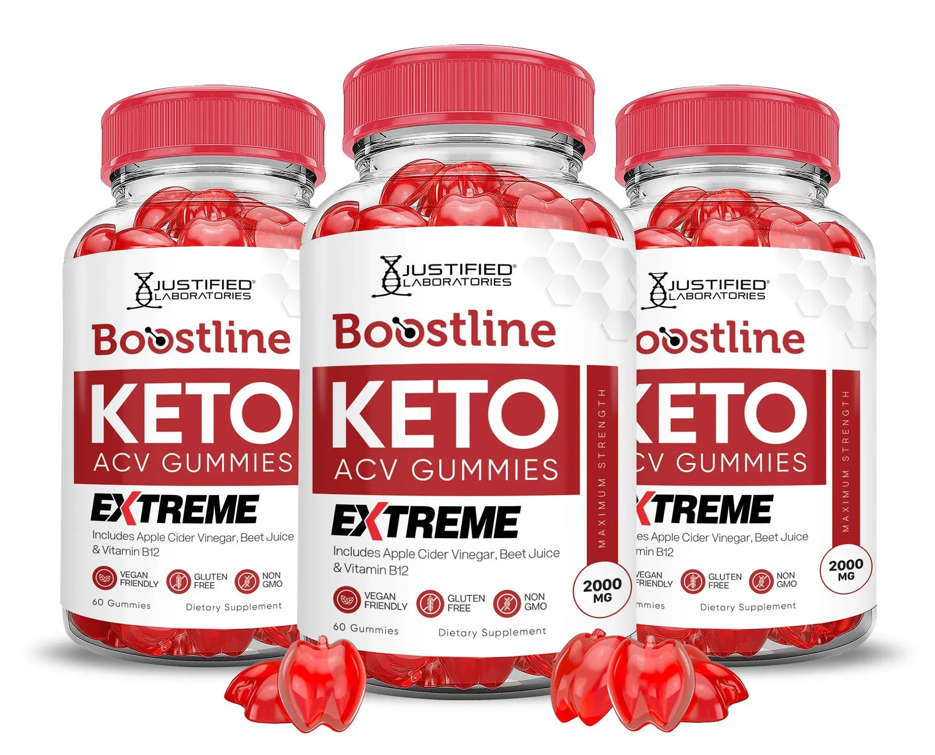 Boostline Keto ACV Gummies Extreme 2000MG Boost Line Keto Gummies Apple Cider Vinegar Formulated with Pomegranate Beet Juice Powder B12 Vegan Non GMO 60 Gummys