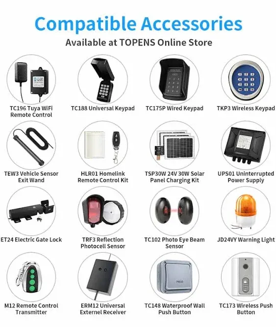 TOPENS PW502 Dual Swing Gate Opener