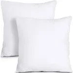 Bedding Throw Pillows Insert (Pack of 2, White)  Bed and Couch Pillows - Indoor 