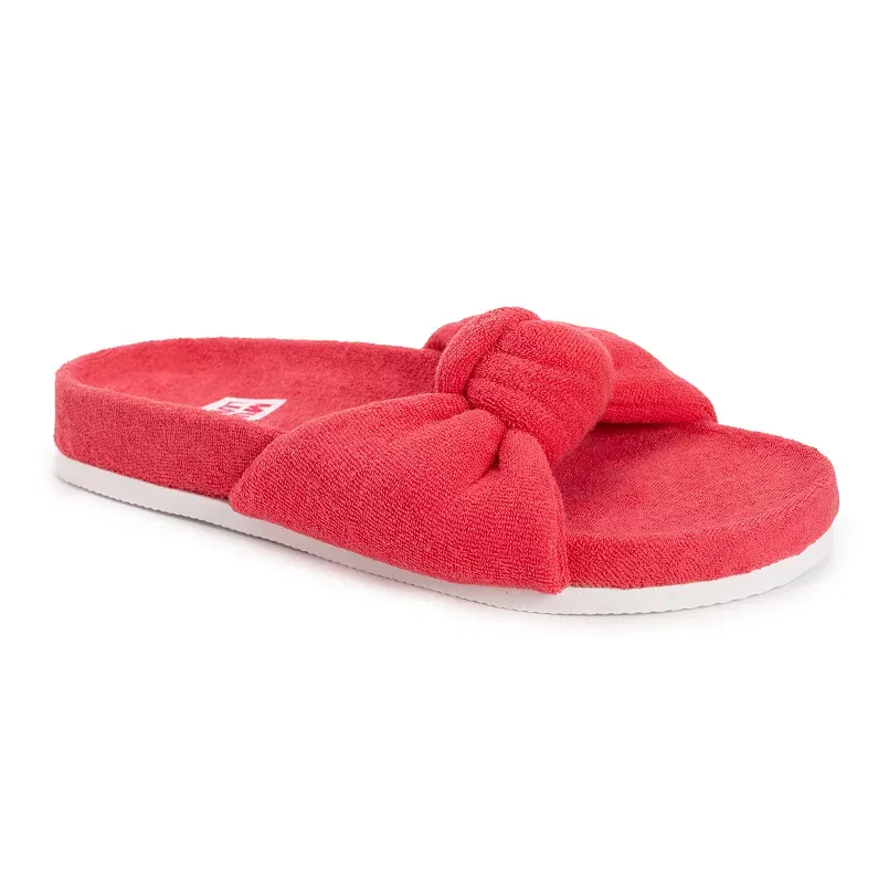 MUK LUKS Nura Knotted Plush Women's Slide Slippers