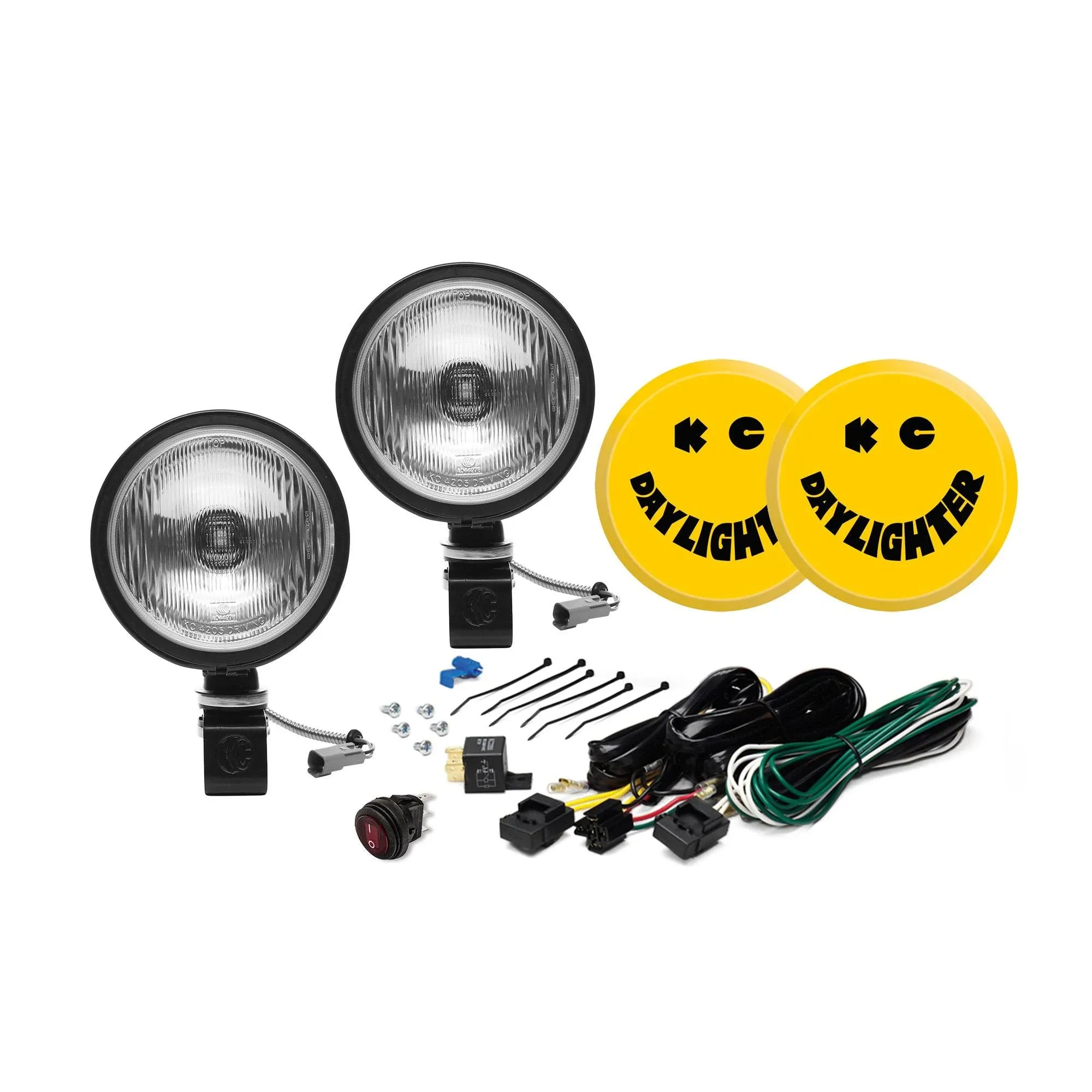 KC HiLiTES 6 Inch Daylighter Halogen - 2-Light System - 100W Spread Beam