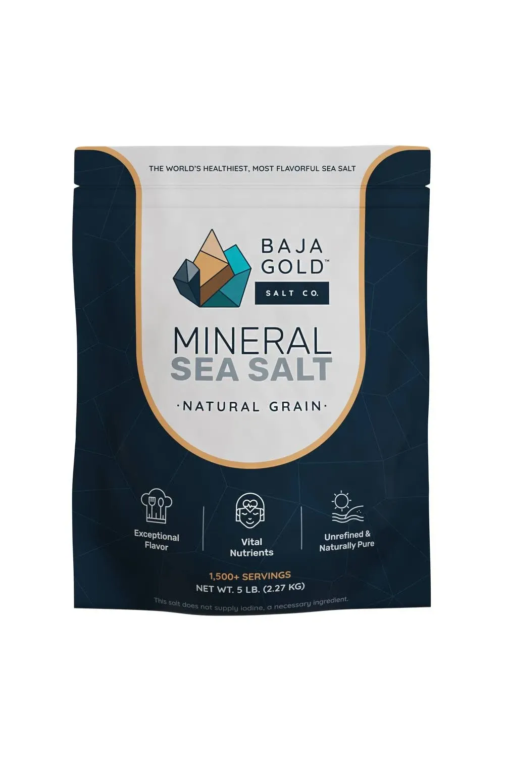 New Mineral Sea Salt, Natural Grain, 5 Lb. Bag 