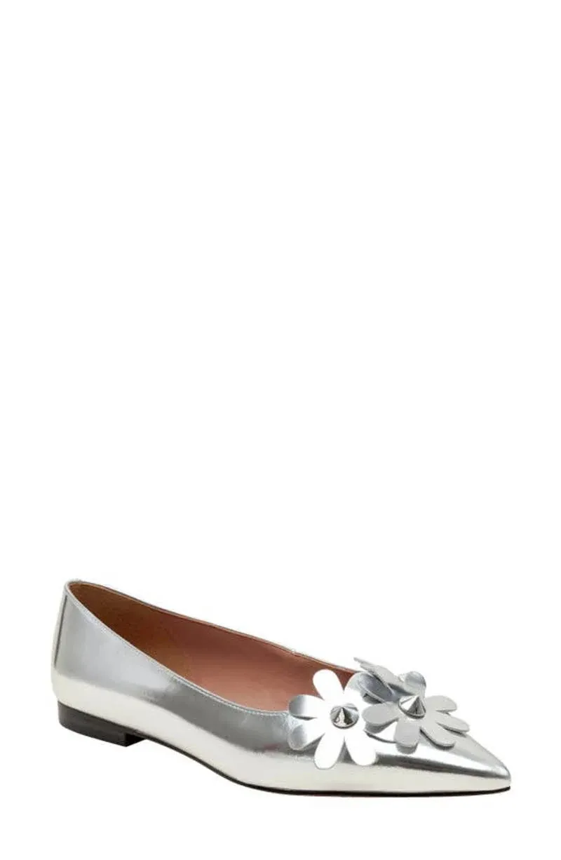 Linea Paolo - NARCISUS - Womens Studded Floral Pointy Toe Flats