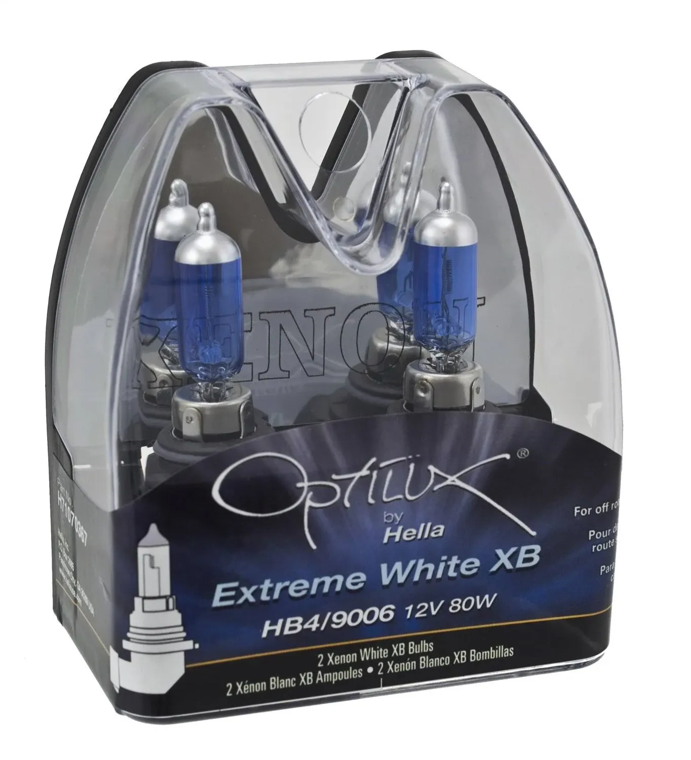 Optilux Hella H71070367 XB Series HB1 HB4 9006 Xenon White Halogen Bulbs, 12V,