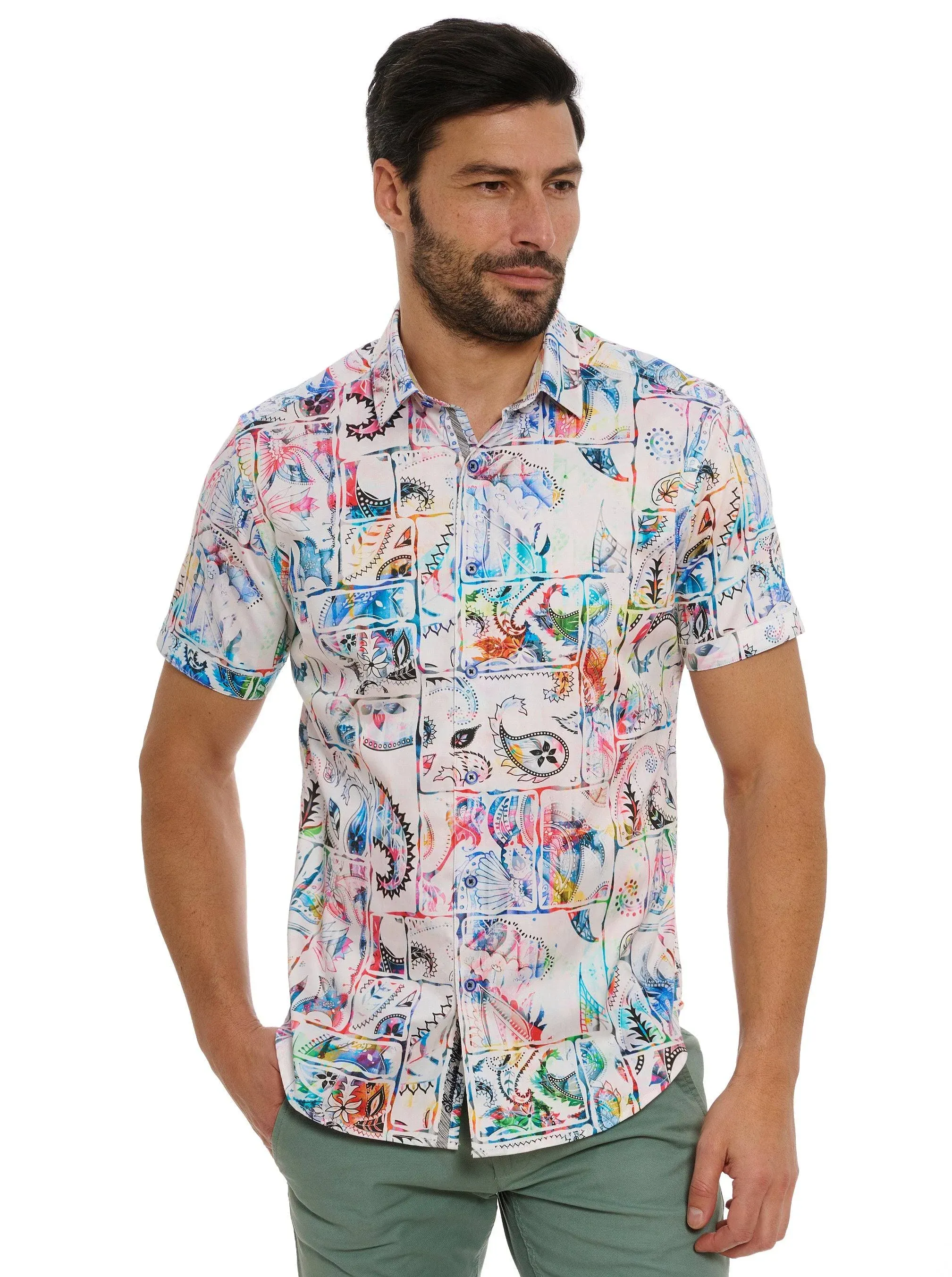 Robert Graham Men's Belize Short Sleeve Woven Shirt