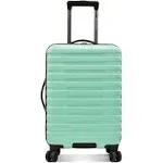 U.S. Traveler Boren Polycarbonate Hardside Rugged Travel Suitcase Luggage with 8 Spinner Wheels, Aluminum Handle, Mint, Carry-on 22-Inch, USB Port