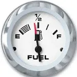 Sierra Fuel Gauge 65496P Marine 240-33 ohm NEW White/ Silver Trim