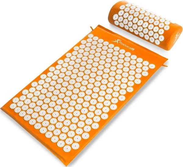 ProsourceFit Acupressure Mat and Pillow Set, Orange