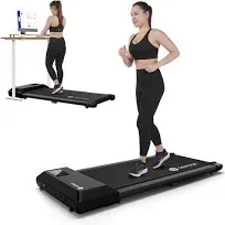 Walking Pad 2 in 1 Under Desk Treadmill 2.5HP Low Noise Walking Pad Running Jogging Machine with Remote Control for Home Office