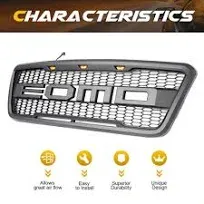 AMERICAN MODIFIED Raptor Style Front Grille w/LEDs for Ford F150 04-08(Open Box)