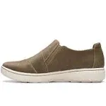 Clarks Women's Caroline Grace Oxford, Olive Suede, 9