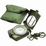 Waterproof Military Lensatic Sighting Compass for Hiking - Army Green