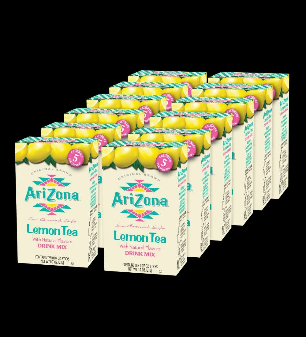 Lemon Tea - On-The-Go Powdered Drink Mix, 0.07Oz 120 Count - 10Ct Boxes (Pack of