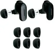 Comply Foam Ear Tips for Bose QuietComfort II & Ultra, Large, 3 Pairs, Black – Ultimate Comfort, Unshakable Fit, Memory Foam Earbud Tips, Earbud Replacement Tips, Made in The USA