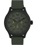 Timex Men's Expedition Field 43mm Watch - Green Strap Green Dial Black Case