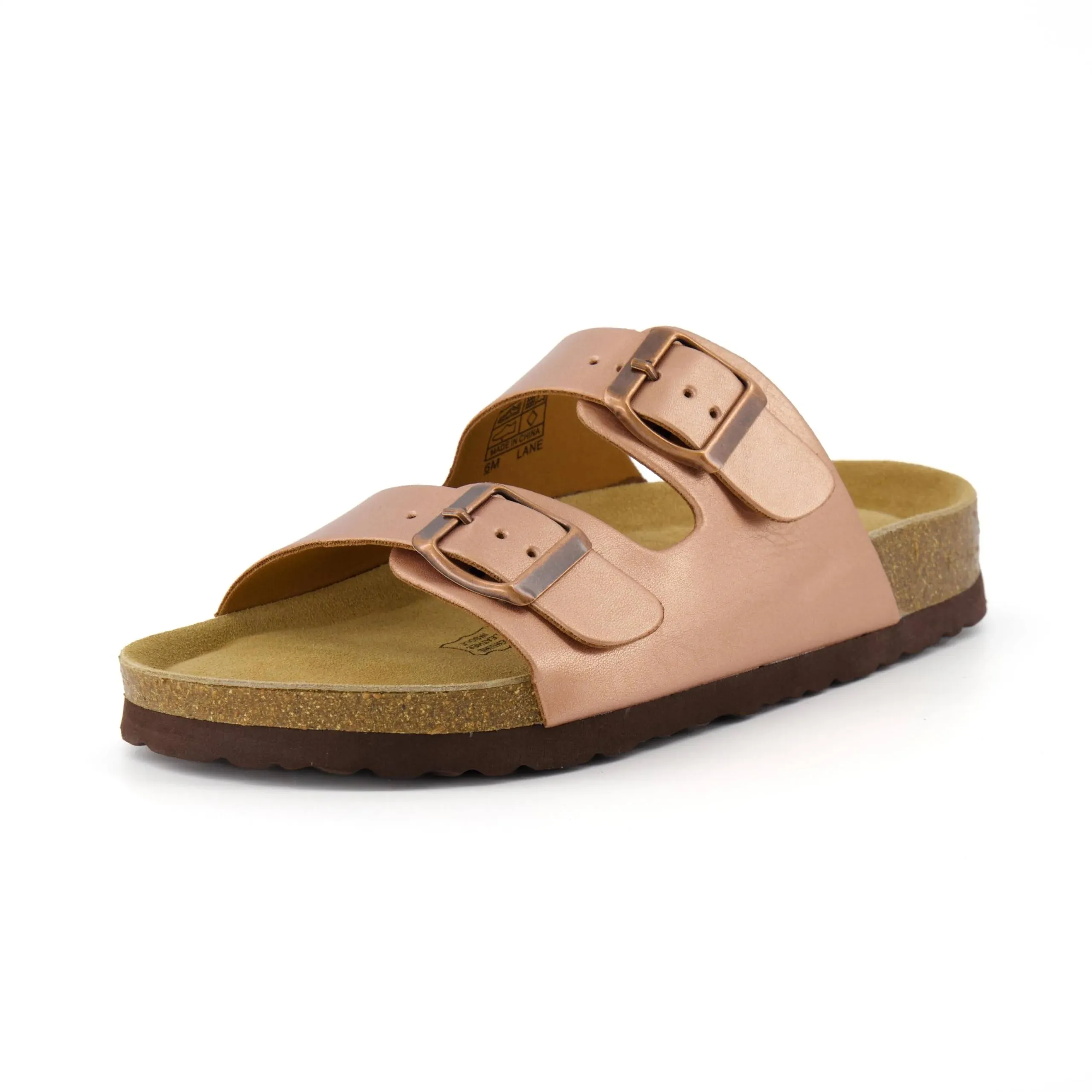 CUSHIONAIRE Women's Lane Cork Footbed Sandal With +Comfort