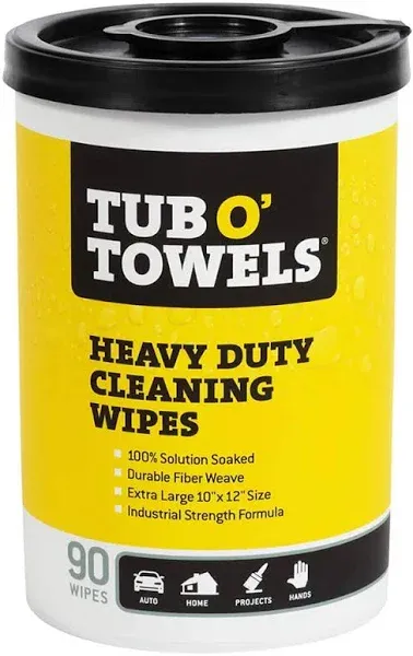 Tub O'Towels Heavy Duty Fiber Weave Cleaning Wipes 8 in. W x 7 in. L 40 pk