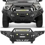 Nilight Full Width Solid Steel Front Bumper for Toyota Tacoma (2005-2015)