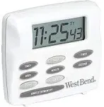 West Bend 40053 Easy to Read Digital Magnetic Kitchen Timer Features Large... 