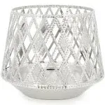 NEW BATH &amp; BODY WORKS GLITTERY ARGYLE PATTERN LARGE 3-WICK CANDLE HOLDER SLEEVE