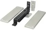 Deltana Spring Hinge Double Action, Solid Brass Cover Plates Satin Nickel