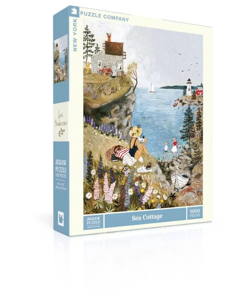 New York Puzzle Company - Loré Pemberton Sea Cottage - 1000 Piece Jigsaw Puzzle for Adults by Loré Pemberton