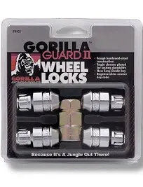 Gorilla Automotive 61641N Chrome Acorn Gorilla Guard II Wheel Locks