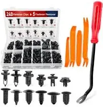 Nilight 240PCS Bumper Retainer Clips with Fastener Remover Car Rivets Fasteners