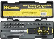 Wheeler 26 Bit Gunsmith Screwdriver Set Space Saver Tool Gunsmithing Firearm