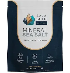 Mineral Sea Salt, Natural Grain Crystals, 1 Lb. Bag