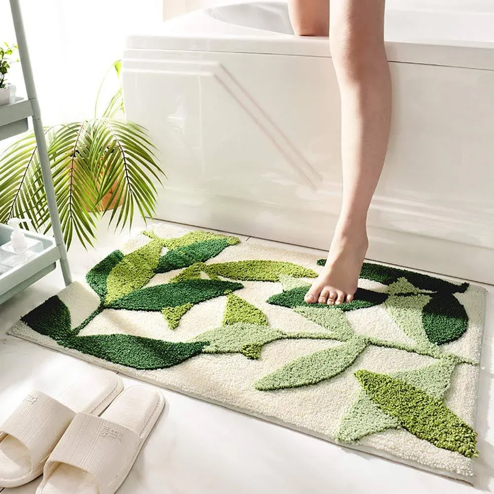 Extra Soft Flocking Bath Mats 18&#034; X 26&#034; Absorbent Non-Slip Bathroom Rugs Micr...